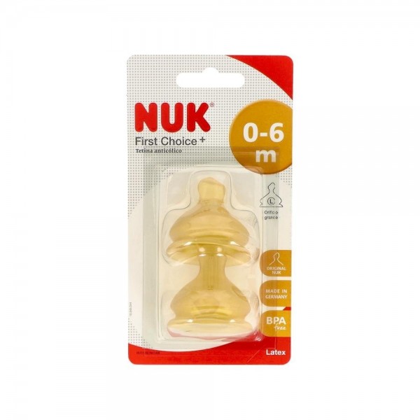 Tetina Nuk Ancha Fc T1 0-6M Latex L Alim 2U