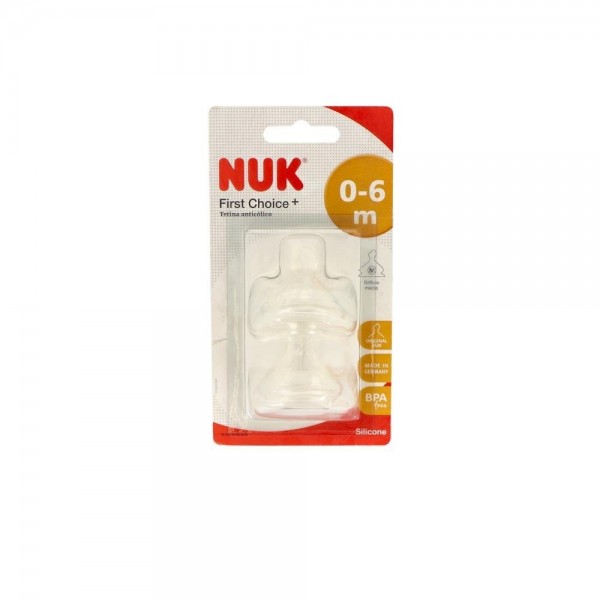 Tetina Nuk Ancha Fc T1 0-6M Sil M Leche 2U