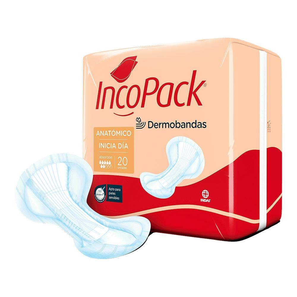 Incopack Inicia Anatómico Día Caja 80 Absorbentes