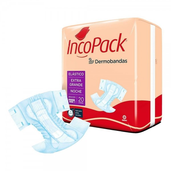 Incopack Elástico Talla Extra Grande Xl Noche Caja 80...